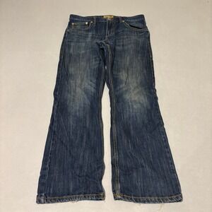 Wrangler 20X Style 42 Mens Vintage Bootcut Jeans 33x29 Distressed Denim Rugged